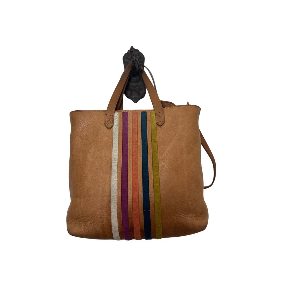 Madewell Small Transport Tote in the Rainbow Stripe Edition